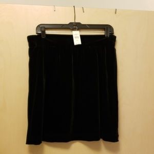 Brand new black velour pull on skirt